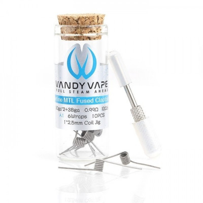 10 x Vandy Vape Superfine MTL Fused Clapton Coil 30ga X 2 + 38ga 0.99ohm