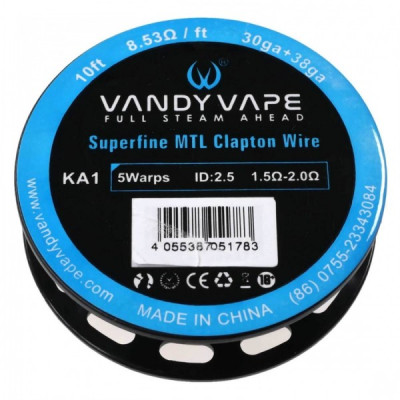 Vandy Vape Superfine Mtl Fused Clapton Kanthal Wire