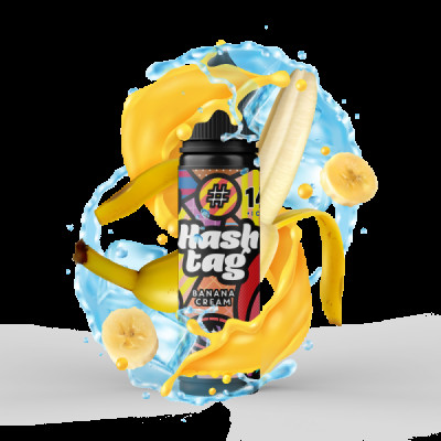 FLAVORSHOTS - HASHTAG -14 BANANA CREAM (ICE) 12/60 ML