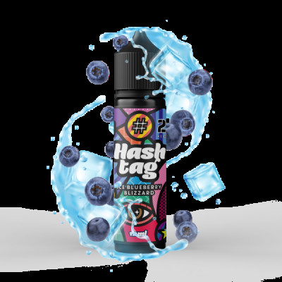 FLAVORSHOTS - HASHTAG -21 BLUEBERRY BLIZZARD (ICE) 12/60 ML